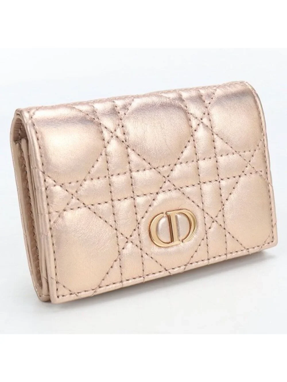 Dior Glycine Wallet Caro Bifold Lambskin